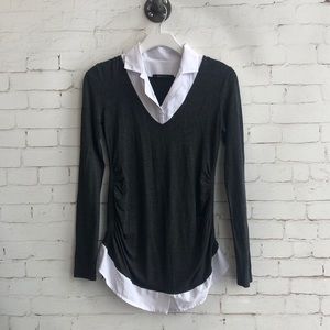 9fashion Grey Collared Top